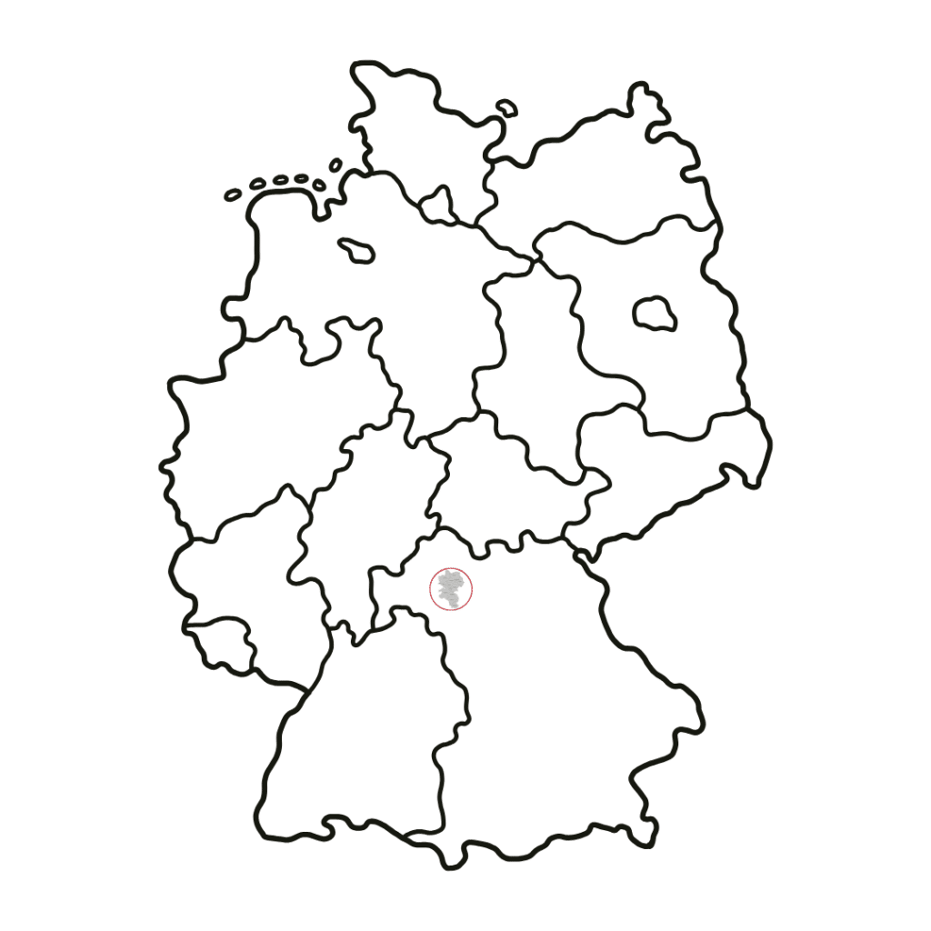 Würzburg auf Deutschlandkarte